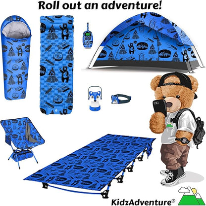 KidzAdventure 2 in 1 Indoor/Outdoor Tent for Kids, Small 1 or 2 Toddler/Kids Tent, Backpacking, Lightweight and Easy Pop up, Ideal for Backyard, Outside Camping, or Play Fort