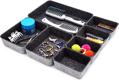 Welaxy Drawer organizers tray felt storage bin office Shallow Small Desk box