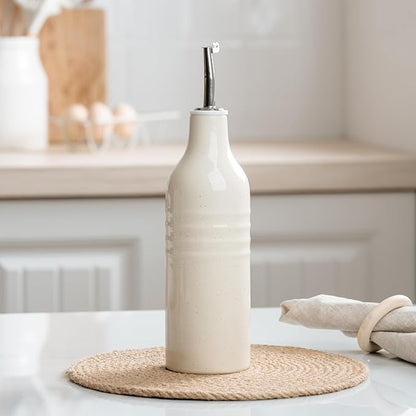 famiware Jupiter 16oz Ceramic Olive Oil Dispenser Bottle, 1 Piece Oil Dispenser