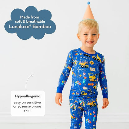 Little Sleepies Two-Piece Pajama Set for Boys & Girls, Soft Viscose from Bamboo Toddler Pajamas for Kids, Family Matching PJs