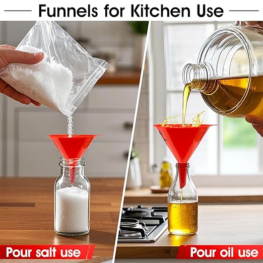 DEDC Oil Funnels, Gas Funnels, Plastic Funnel Set