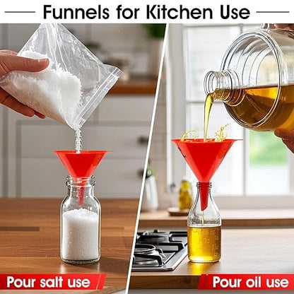 DEDC Oil Funnels, Gas Funnels, Plastic Funnel Set