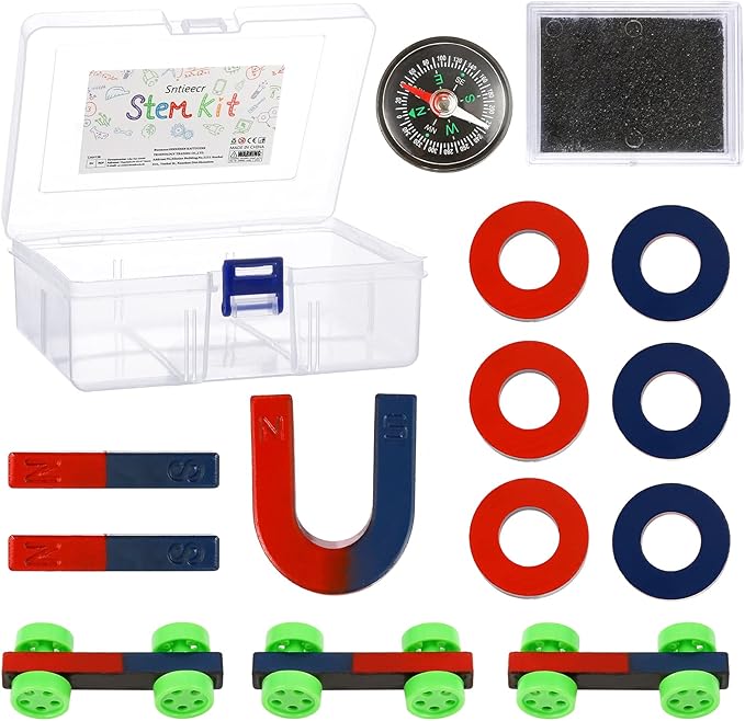 Sntieecr Labs Junior Science Magnetism Set for Experiment Education, Science Experiment Tool Physics Educational Toys for Kids Teen