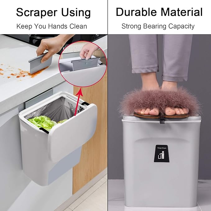 Tiyafuro 2.4 Gallon Kitchen Compost Bin