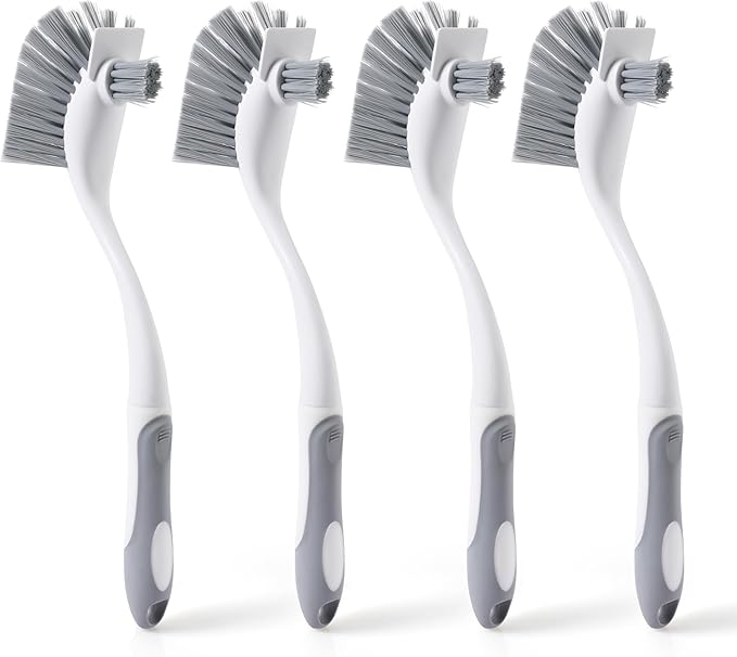 4-Pack Heavy-Duty Dish Scrub Brushes