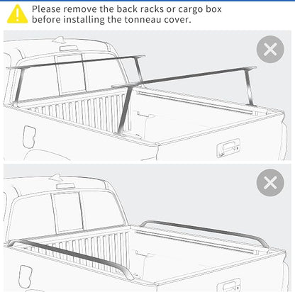 OEDRO Soft Roll Up Truck Bed Tonneau Cover Fit for 2017-2026 Honda Ridgeline, Fleetside 5 Feet Bed