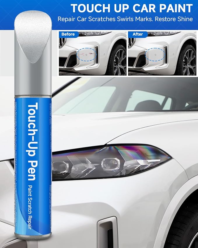 650/9650 Calcite/Cirrus White Touch Up Paint Compatible With Mercedes-Benz Exact Match Car Paint Pen Scratch Repair