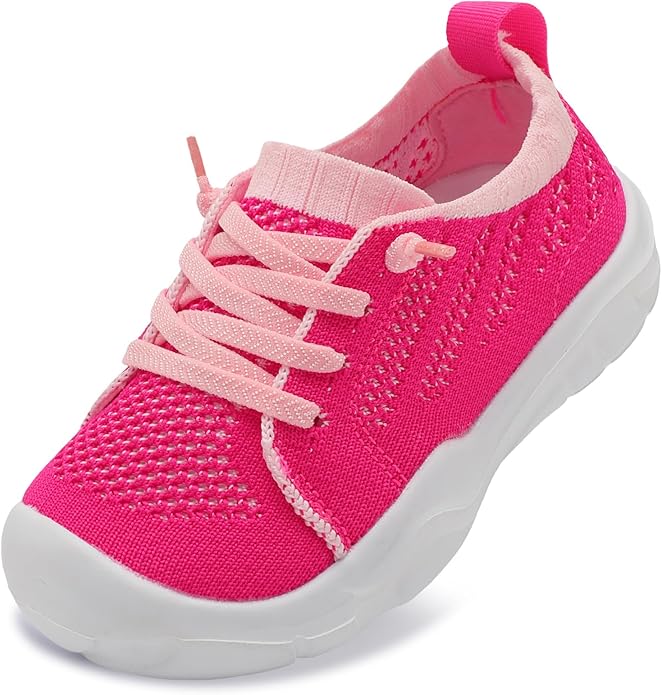 JIASUQI Toddler Shoes for Boys Girls Slip on Sneakers Wide Toe Walking Shoes Toddler Sock Shoes