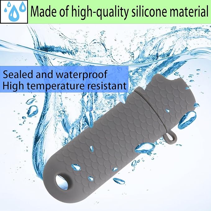 2 Pcs Waterproof Lighter Case Cover Holder for BIC Regular Lighters Sleeve Type J6 Outdoor Survival Multipurpose Seal Lighter Pouchfor Hiking and Camping (Gray)