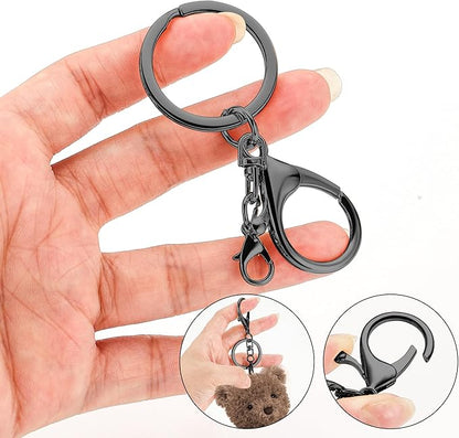 10 Pack a Set Metal Lobster Claw Clasps and Key Rings, Key Chain Accessories, Keychain Making kit for Keys, Art Crafts, Jewelry Making, Gold - Gunmetal