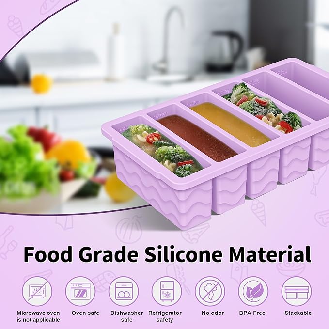 2-Pack Silicone Freezer Trays
