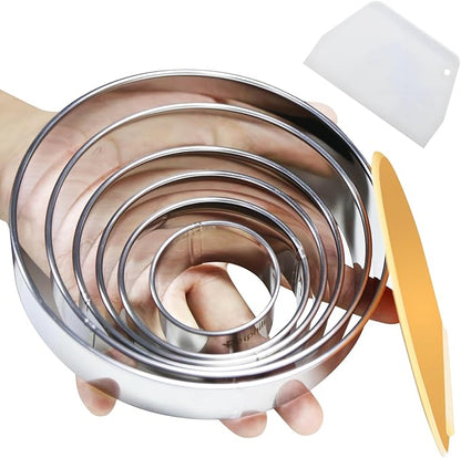 8pc Round & Circle Cookie Cutter Set