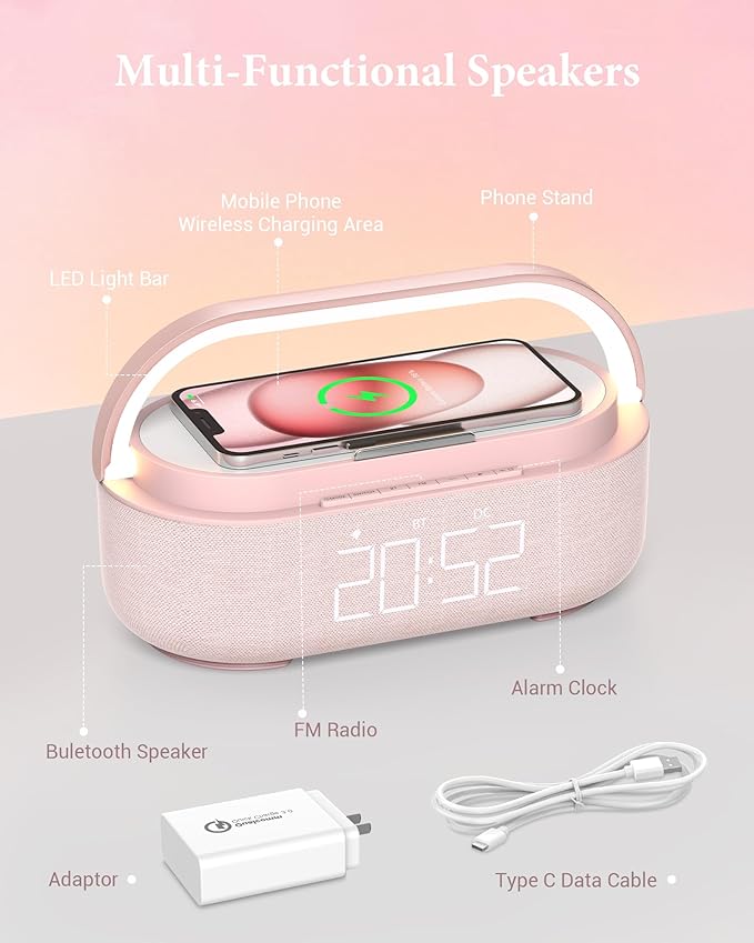 COLSUR Bluetooth Speaker Alarm Clock