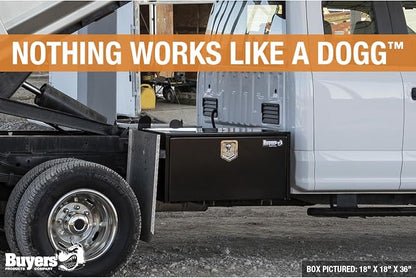 Buyers Products 1703328 Black Steel Underbody Truck Tool Box – 15 x 13 x 48 Inch - Truck Bed & Underbelly RV Storage Box, Locking T-Latch, Weather-Resistant, Heavy-Duty Flatbed Job Box, Made in USA