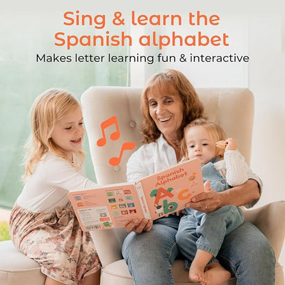 Cali's Books Spanish Nursery Rhymes Sound Book for Babies and Toddlers 1-3 | Baby Books with Spanish Songs for Kids | Libros en Español par Bebes (Spanish ABC)