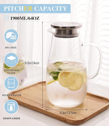 Glass Pitcher, Glass Water Pitcher