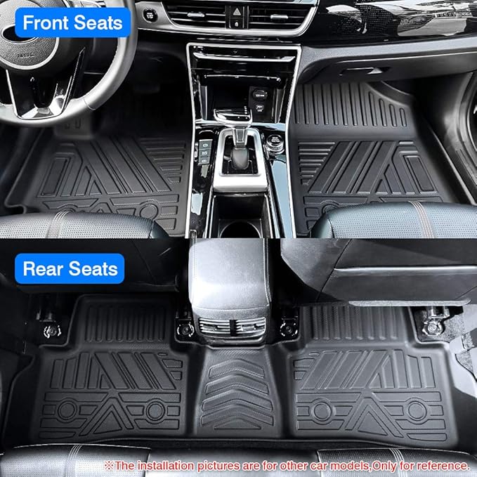 KUST Floor Mats for BMW X5 2019-2025 2026 (G05), All Weather Floor Liners Custom Fit X5 Accessories TPE Rubber Front Rear 2 Row Heavy Duty Non-Slip Black High Side