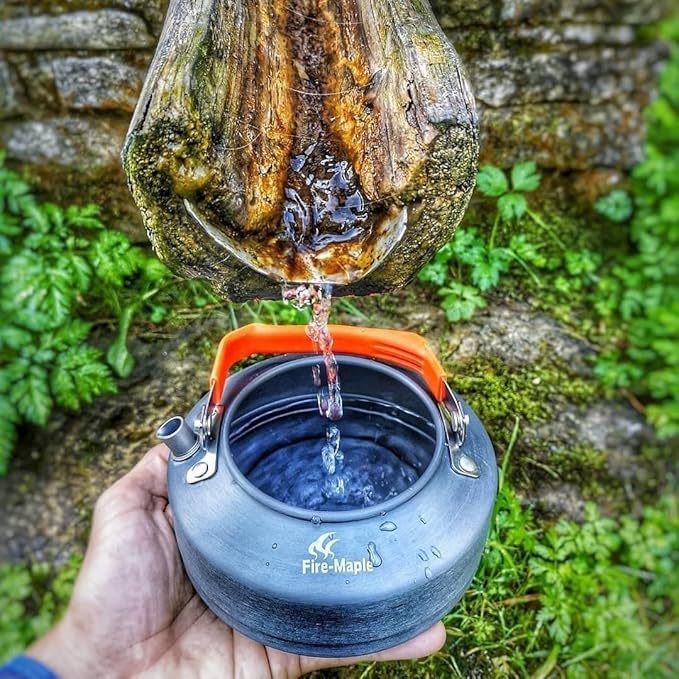 Fire-Maple Feast T3 Camping Kettle | 0.8 Liter Lightweight | Portable Teapot Aluminum for hiking camping