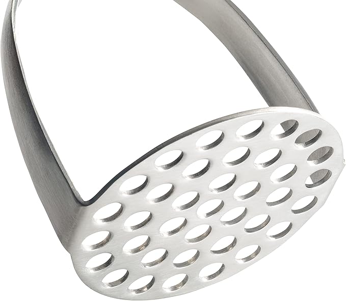Potato Masher Stainless Steel, Best Mashed Potatoes Masher Kitchen Tool, Potato Smasher For Potatoe, Avocado, Sweet Potato, Beans, Large Heavy Duty Metal Mashing Utensil, 12.5 Inch