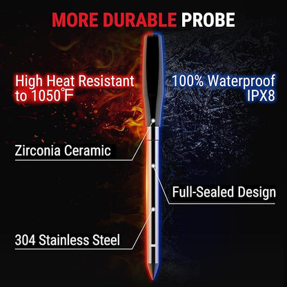 TempPro TempSpike 2000FT Wireless Meat Thermometer Digital