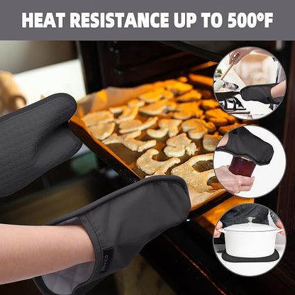 Hovico 2PCS Silicone Pot Holders, Oven Mitts Heat Resistant Hot Pads