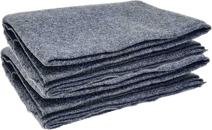 Vakly 2 Pack Emergency Throw Blanket [80’’x40’’] Disposable Fleece Military Cover – for Traveling, Camping, Car, Outdoor Survival, Homeless Shelters & Everyday Use (2, Gray, 40" x 80")