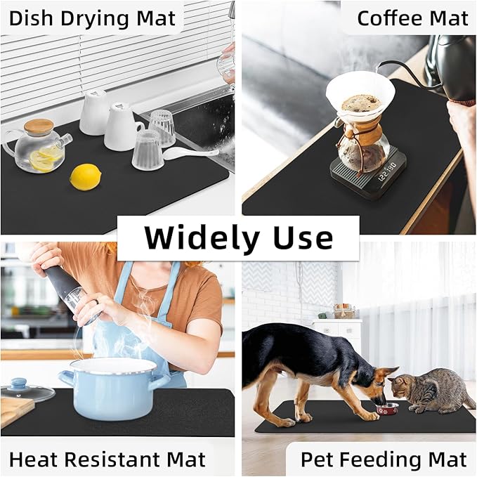 LOPNUR Kitchen Dish Drying Mat, 31.5"x17" Extra Large Dish Drying Mats