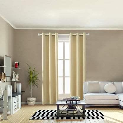 Anytime 100% Blackout Curtain 2 Panels Set, Thermal Insulated Window Drapes