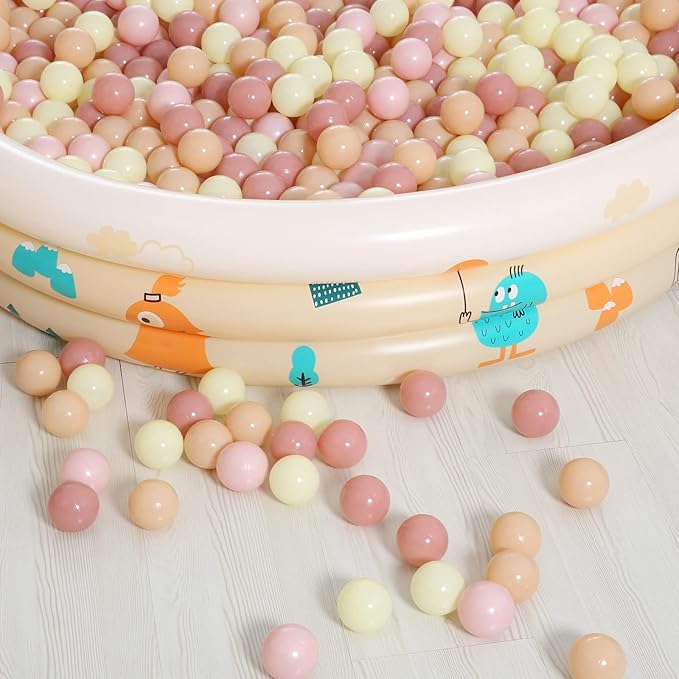 Realhaha Ball Pit Balls 50 100 200 500 Play Balls Plastic Balls for Baby Girls Toddlers Kids Play Tent Pool Playhouse Playpen Party Decoration