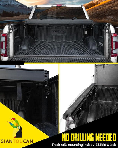 Flip-up Hard Folding Tonneau Cover compitable with 2020-2026 Chevy Silverado/GMC Sierra 2500 3500 HD 6.9ft(82.2") Bed, Not for CarbonPro Bed, Low Profile Style