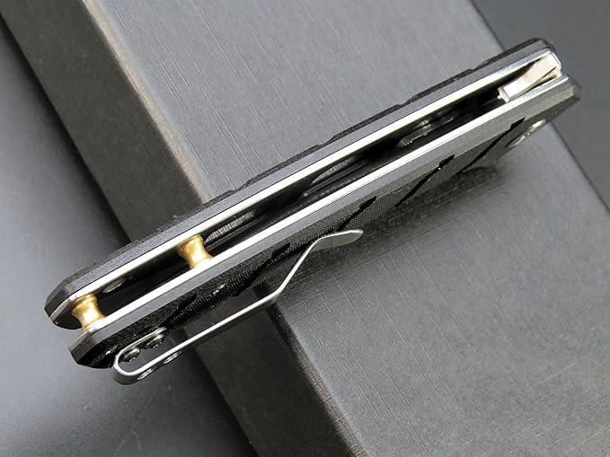 Eafengrow EF234 Folding Knife D2 Steel Blade G10 Handle EDC Tool Knives for Outdoor Working Camping Fishing(black)