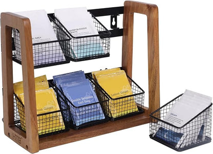 HTB 2 Tier Tea Organizer for Tea Bags, Tea Bag Holder