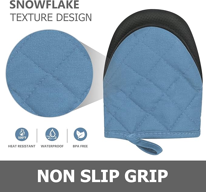 1 Pair Short Oven Mitts