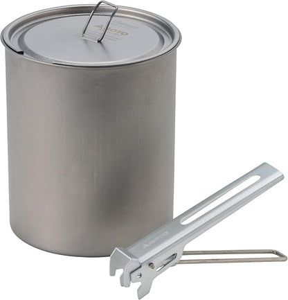 SOTO Titanium Pot, Ultralight Backpacking Pot with Lifter for Camping Hiking, Backpacking, Outdoor & Picnic (750ml)