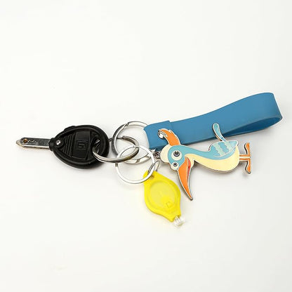 9PCS Mini Small LED Keychain Ring Flashlight, White Rows Ultra High Bright Tiny Micro UV Lighting Squeeze Penlight Button Bulk for Emergency, Name Tag Pocket Nurses Badge Reel Zipper, Multicolor Shell