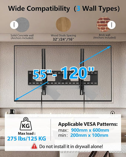 FORGING MOUNT Heavy Duty Tilting TV Wall Mount