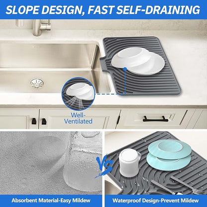 Dish Drying Mat for Kitchen Counter,