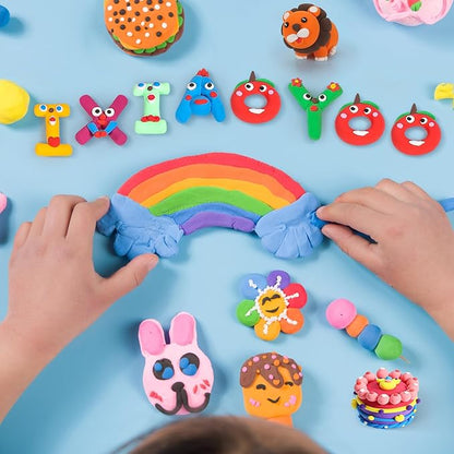 Air Dry Clay for Kids, 158 Colors DIY Modelling Clay Kit，Arts & Crafts Set for Schoo, Safe & Non-Toxic Birthday for Boys Girls Ages 3-12