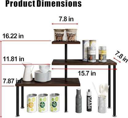 Countertop Organizer Organization 3 Tier Kitchen Corner Shelves Adjustable