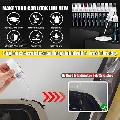Car Touch Up Paint(White Platinum Metallic Tri-Coat(UG)) for LINCOLN, Car Paint Scratch Repair Kit, Quick & Easy Solution to Repair, Scratch Remover Pen with 2PCS Disposable Micro Applicators