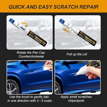 QAB Pearl White Tricoat Car Touch Up Paint for Nissan, Color Accurate Car Paint Scratch Repair Pen Kit Quick & Easy Fix Vehicle Chips and Automotive Nicks Scuff