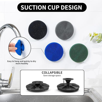 Silicone Sponge, BEAUTAIL Non-Scratch Scrub Sponges