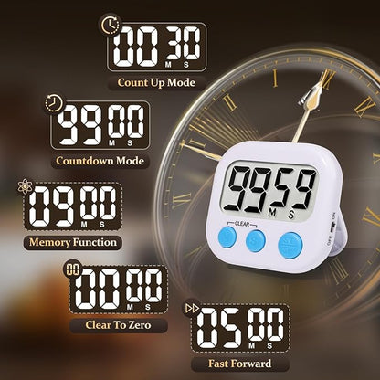 6 Pack Digital Kitchen Timer Small Classroom Timers