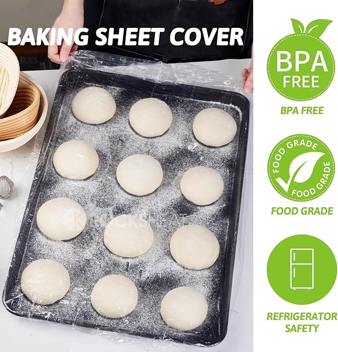 100 Extra Large Bowl Covers For Bread Proofing, Fits Bowl up to 20", Sheet Pan