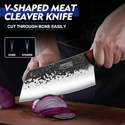 Topfeel 8PCS Chef Butcher Fish Knife Set