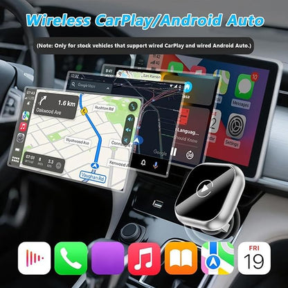 Wireless CarPlay Adapter for Toyota RAV 4 RAV4 2019-2026 2027, 2026 Upgraded Mini Plug & Play USB Fast Stable Connection 3–5s Auto Connect, B/Gold