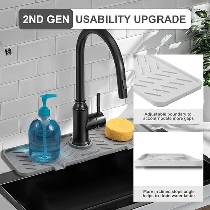 Silicone Faucet Mat for Kitchen Sink – Gen 2 Splash Guard
