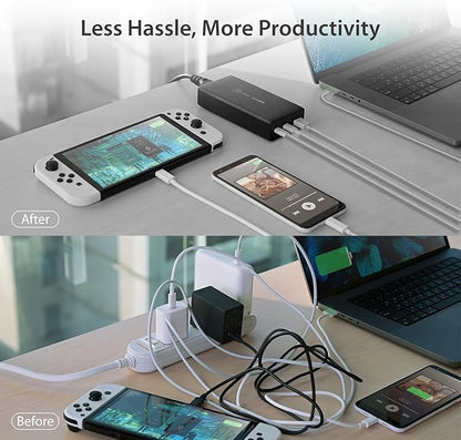 j5create 185W GaN USB-C/A 3-Port Laptop Super Charger w/Power Delivery 3.1