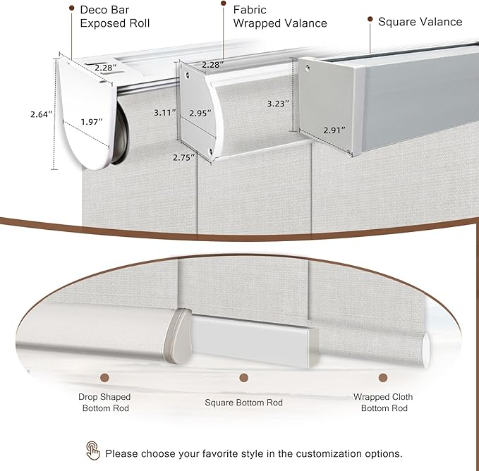 Motorized Roller Shade: Blackout, Rechargeable, Compatible