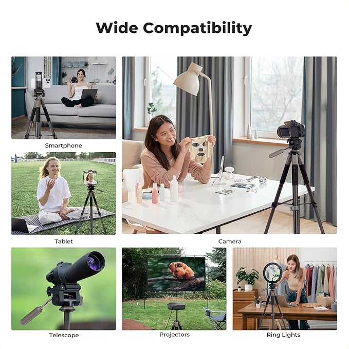 K&F CONCEPT Camera Tripod, Cellphone Clip